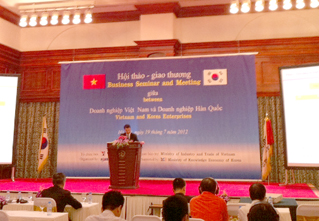 ກອງປະຊຸມສຳມະນາແລກປ່ຽນການຄ້າວິສາຫະກິດ ຫວຽດນາມ ແລະ ສເກົາຫລີ